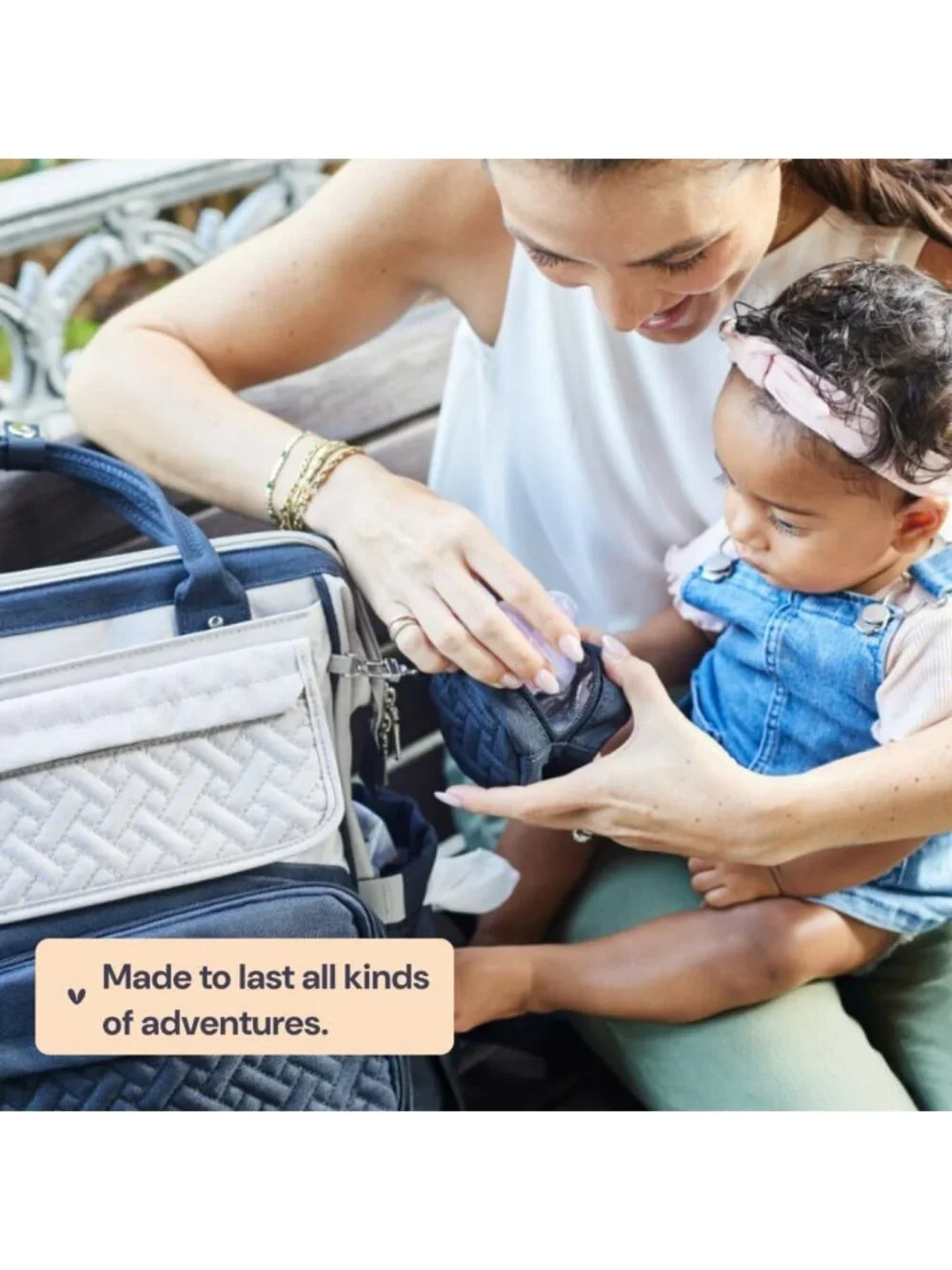 Stylish Multifunction Diaper Bag Backpack with Changing Pad & Stroller Straps